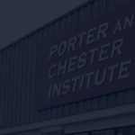 Exterior view of a building with Porter and Chester Institute sign on the facade.