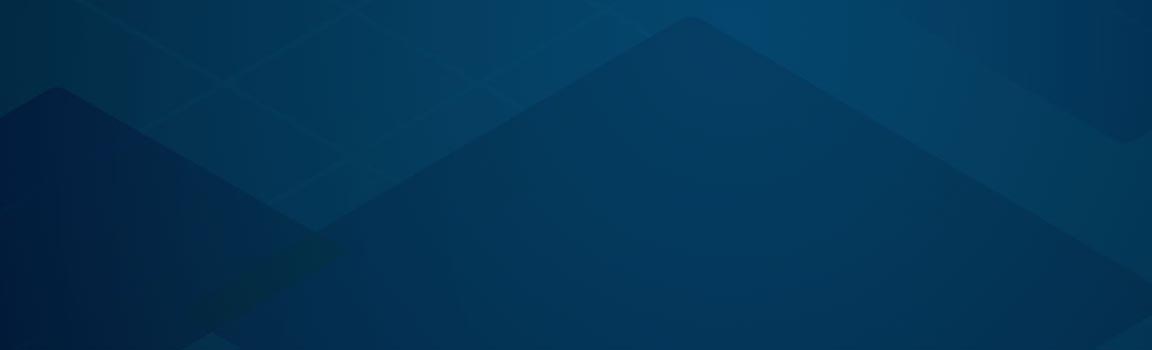 Abstract geometric background with overlapping blue shapes and subtle grid patterns.